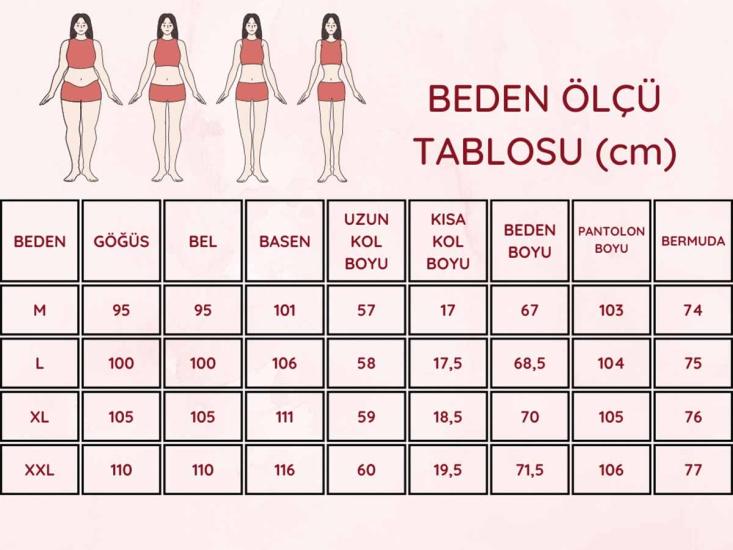 Sabahlıklı Pijama Takımı - Kırmızı Dantel Detaylı 3 Parça Likralı 2741