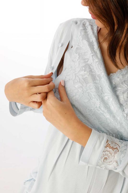 Mavi%20Dantelli%20Hamile%20Lohusa%20Pijama%20Takımı%202727UY