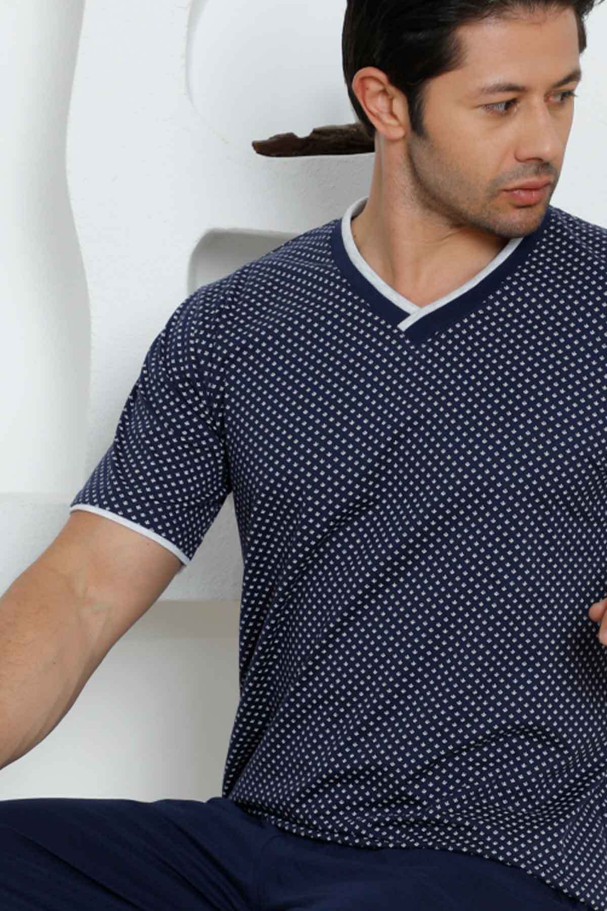 İndigo Kısa Kollu Erkek Pijama Takımı 1199KY