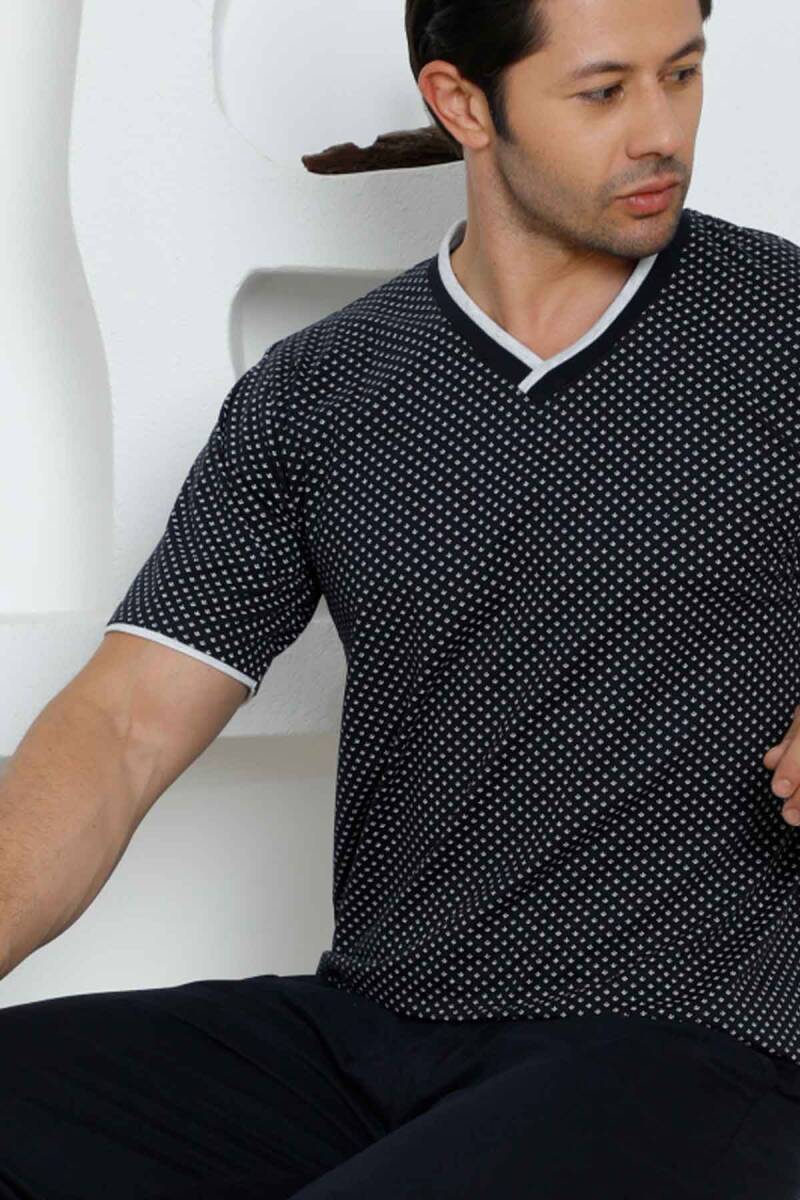 Lacivert Kısa Kollu Erkek Pijama Takımı 1199KY