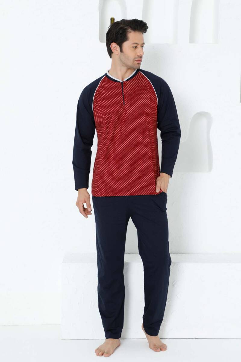 Bordo Uzun Kollu Erkek Pijama Takımı 1200UY
