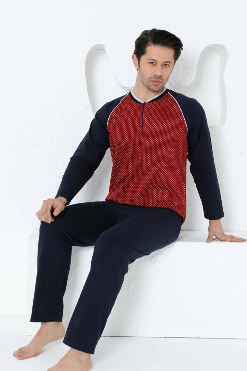 Bordo Uzun Kollu Erkek Pijama Takımı 1200UY