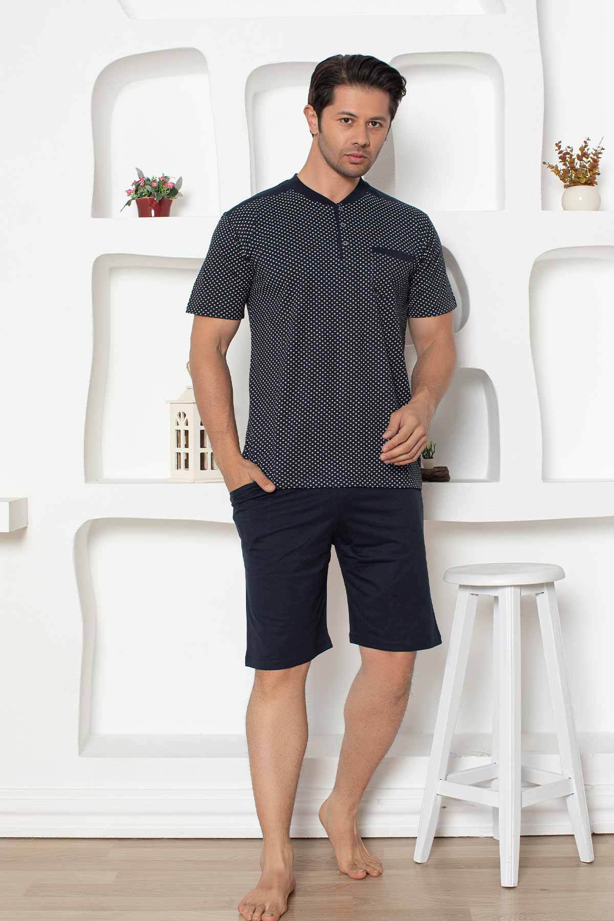 Lacivert  Erkek Şort Takımı 1203ŞT