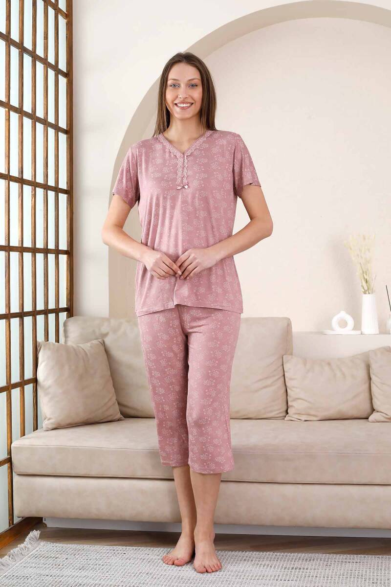Bermuda%20Bayan%20Pijama%20Takımı%20-%20Gülkurusu%20Çiçek%20Desen%20Likralı%20Viskon%202851B