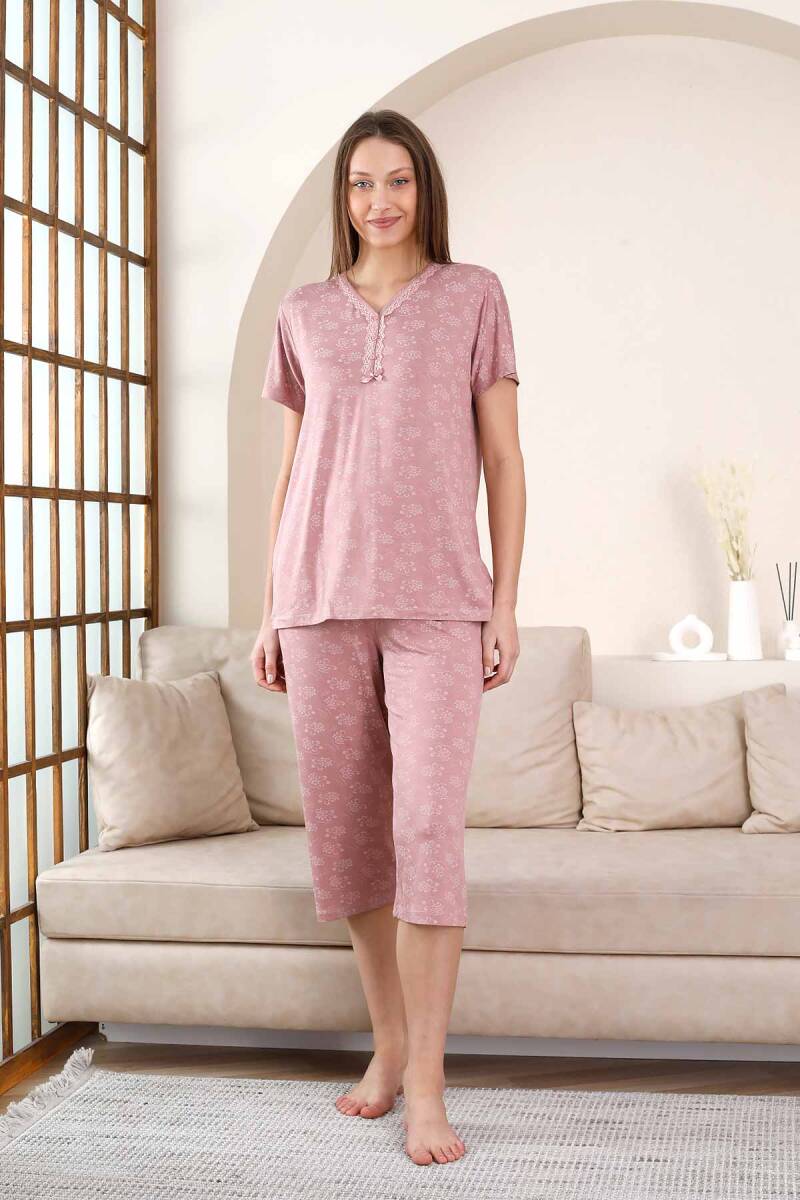 Bermuda%20Bayan%20Pijama%20Takımı%20-%20Gülkurusu%20Çiçek%20Desen%20Likralı%20Viskon%202851B